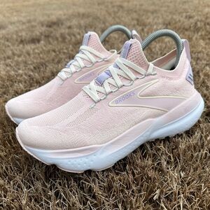 Brooks Glycerin StealthFit 21 Womens 7.5 Pink Athletic Running Shoes Sneakers